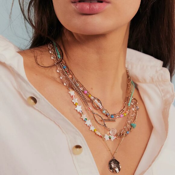 *SOLD* Starry Layer Necklace In Multi - Picture 1 of 4